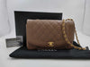 CHANEL Diana Chain Shoulder Bag in Brown Caviar Skin, Diana No. 3 Series