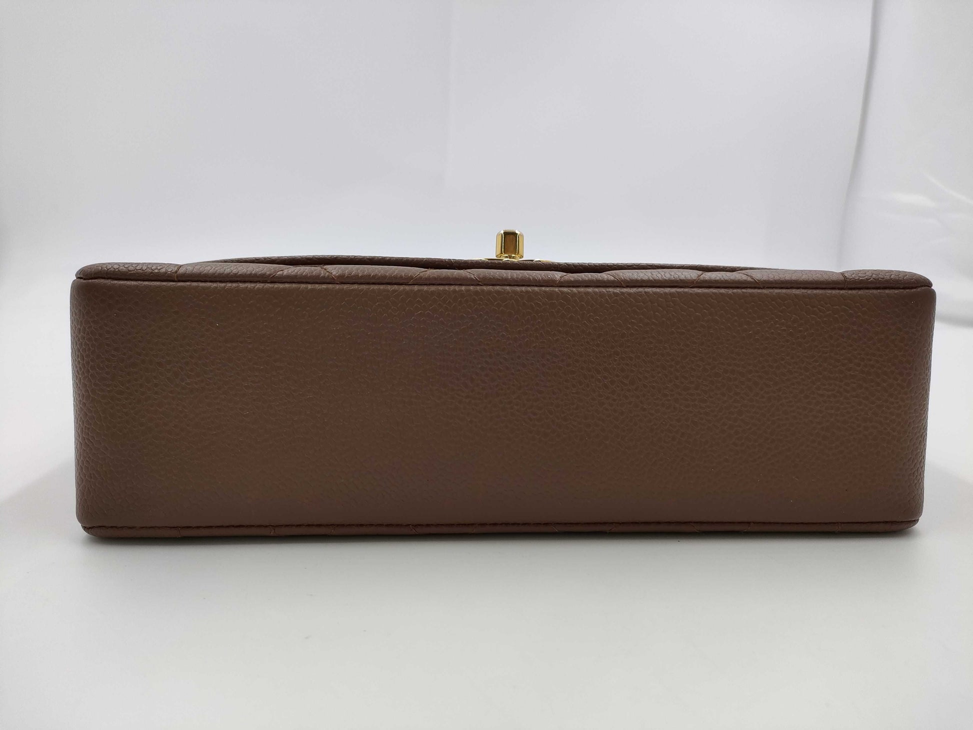 CHANEL Diana Chain Shoulder Bag in Brown Caviar Skin, Diana No. 3 Series