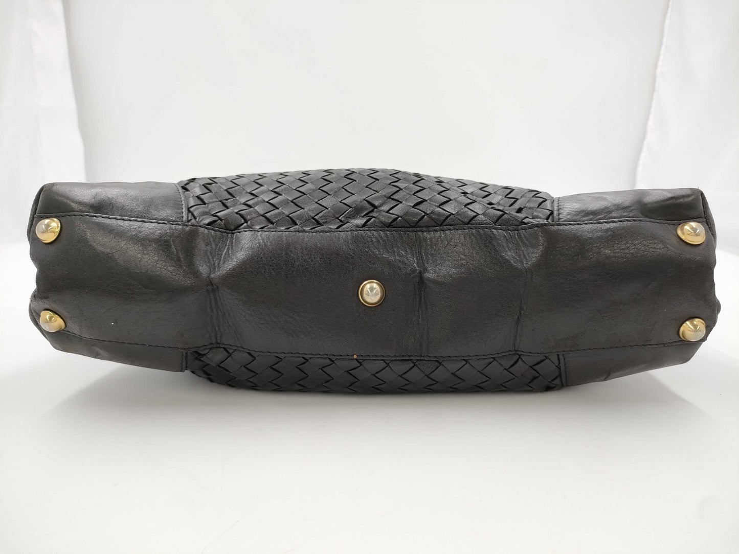 BOTTEGA VENETA Bottega Veneta Handbag Leather Intrecciato Black