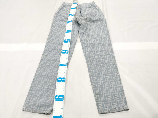 FENDI Zucca print denim pants, size 40