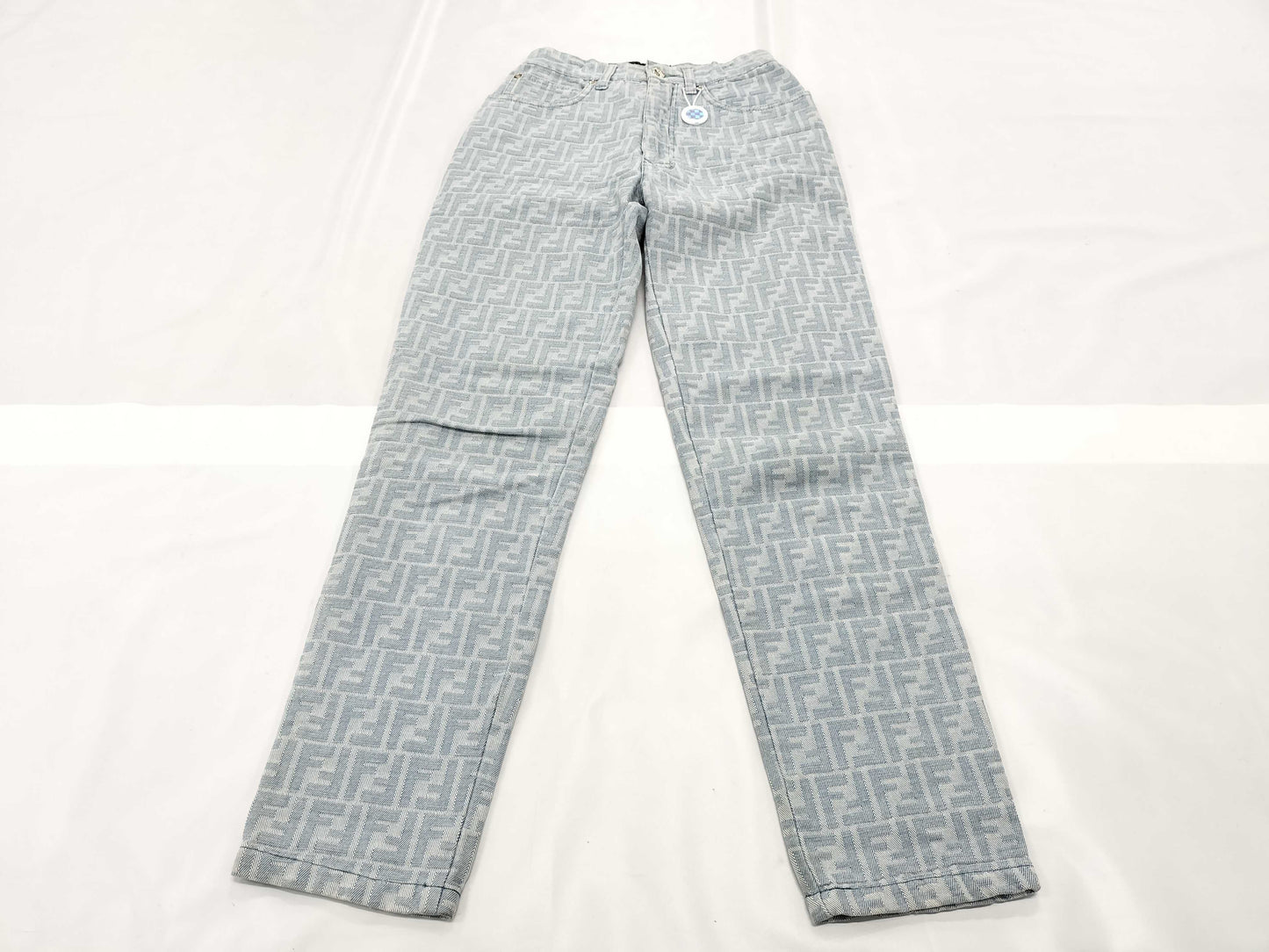 FENDI Zucca print denim pants, size 40