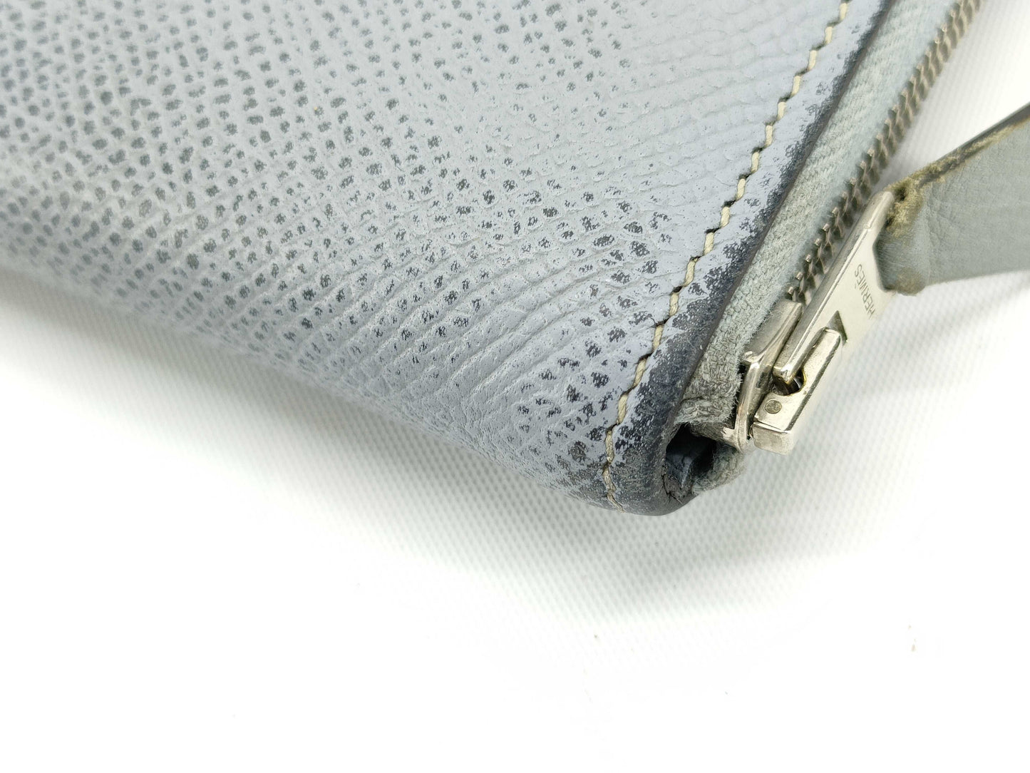 HERMES Azap Long Classic Epson Gray Wallet