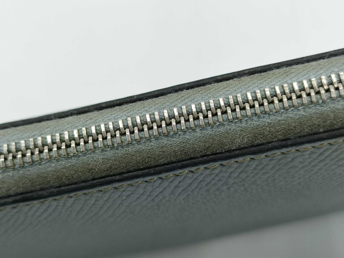 HERMES Azap Long Classic Epson Gray Wallet