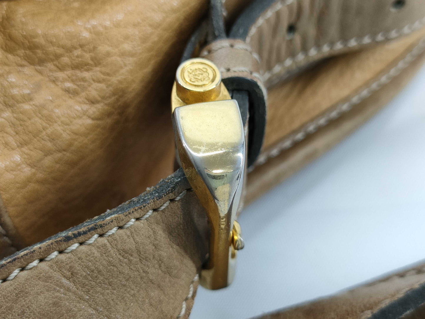 LOEWE Anagram/Vintage/Leather Shoulder Bag