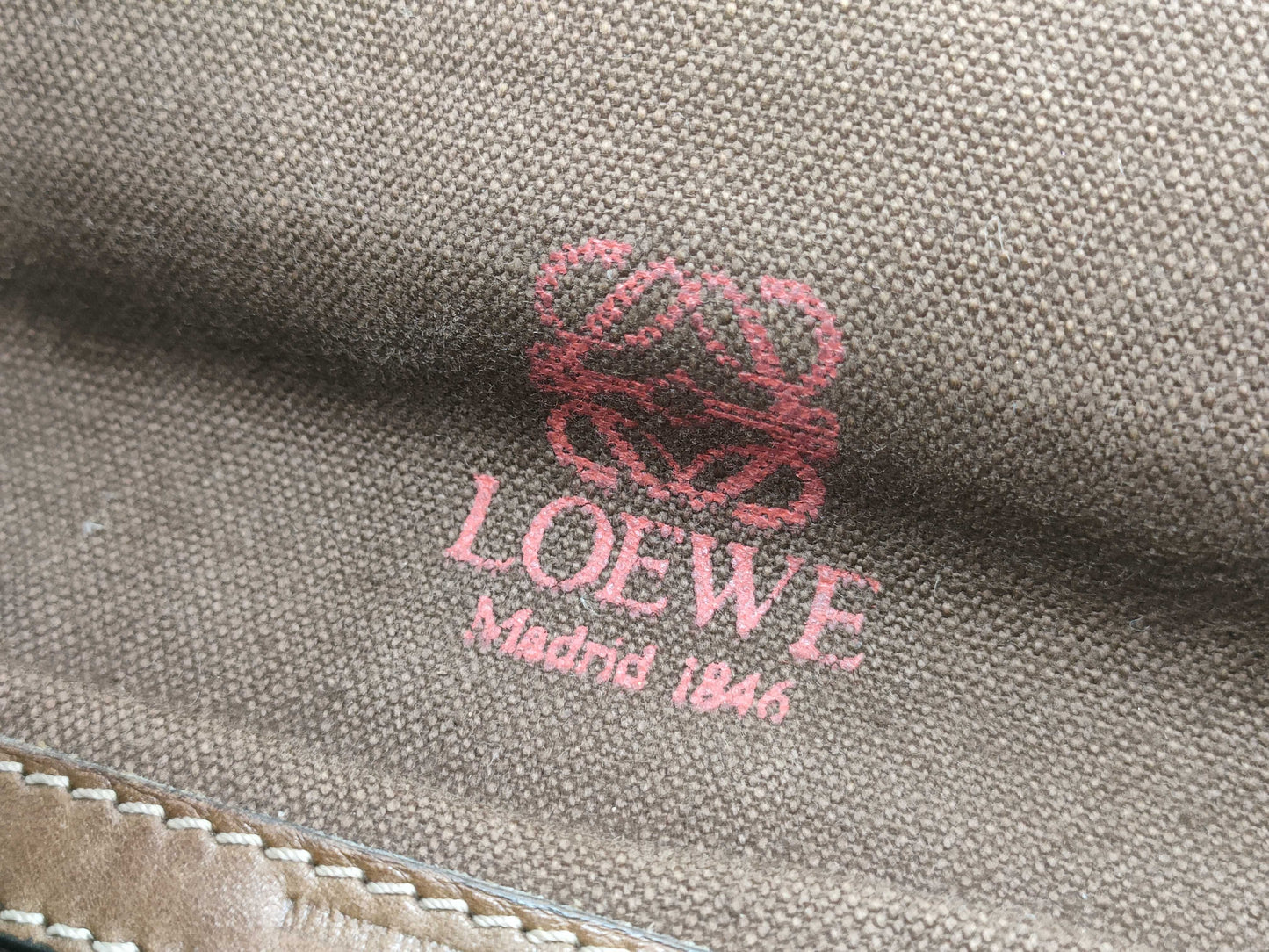 LOEWE Anagram/Vintage/Leather Shoulder Bag