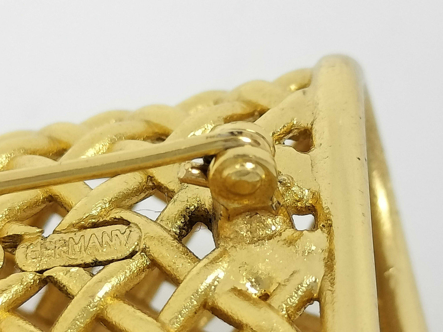 Dior Christian Dior Gold Rhinestone Brooch Jewelry Brooch