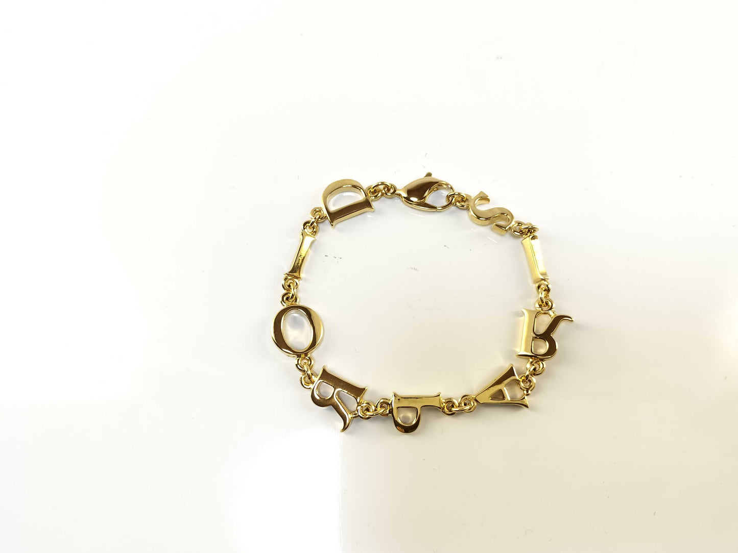 Dior Christian Dior Logo Bracelet Gold Jewelry Box Included Bracelet/Bangle