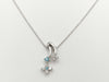 Paraiba tourmaline 0.05ct D0.24ct K18 4.0g necklace