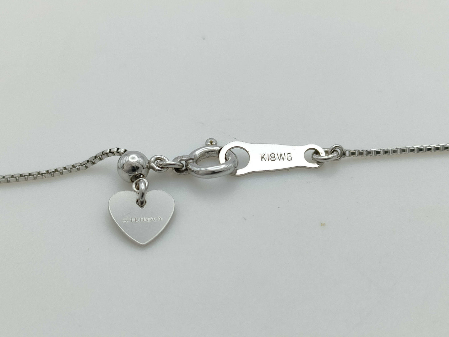 Trilogy D0.25ct K18WG 2.9g Necklace