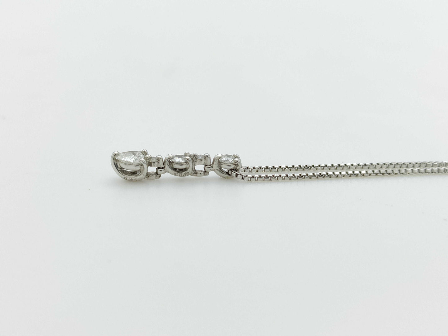 Trilogy D0.25ct K18WG 2.9g Necklace