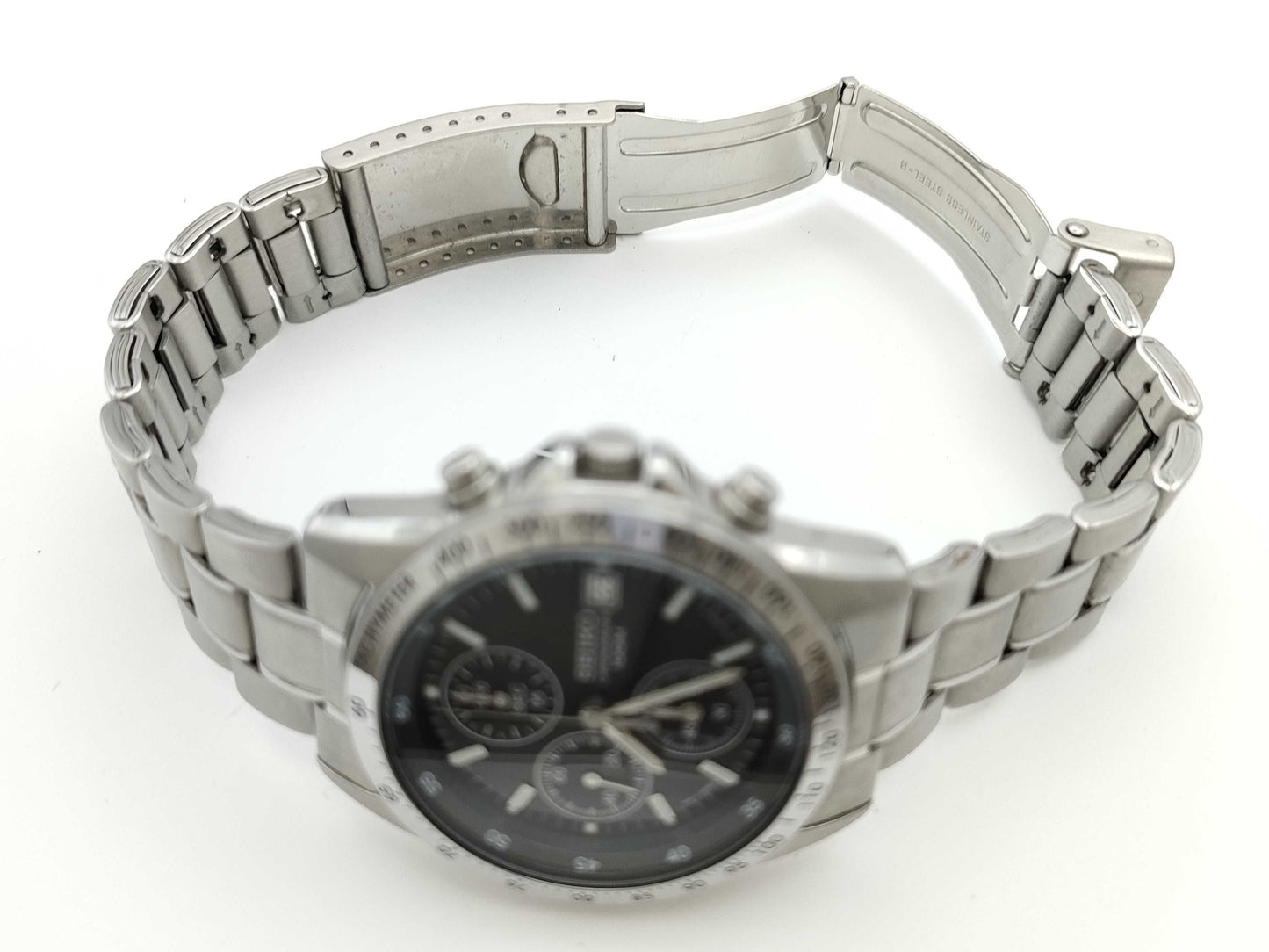 SEIKO 7T92-0DW0 453777 Quartz Black Dial Men's Watch