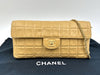 CHANEL CHANEL Chocolate Bar Beige Shoulder Bag with Seal and Shop Seal