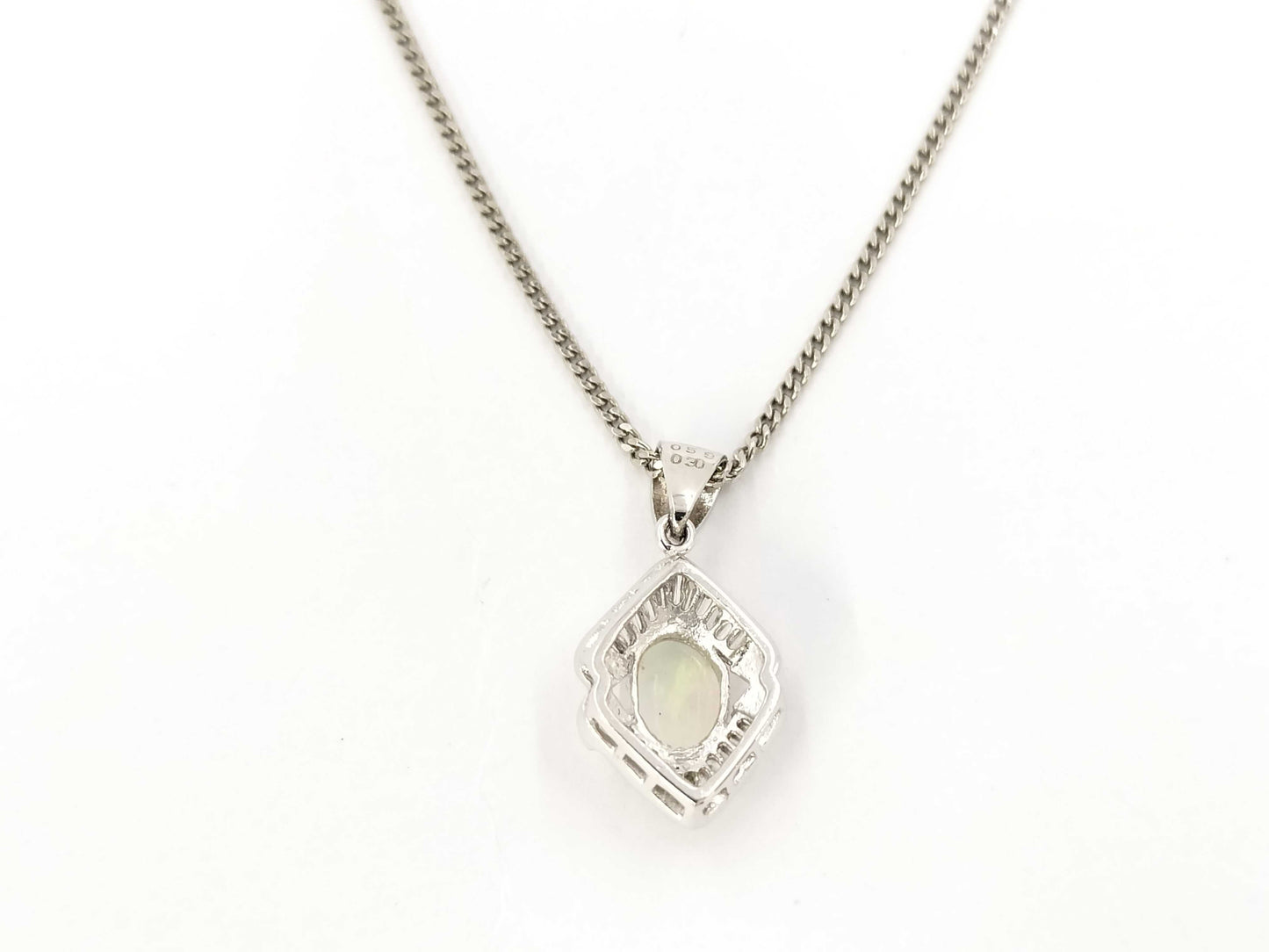 OP 0.59ct D 0.30ct PT900/850 7.5g Necklace