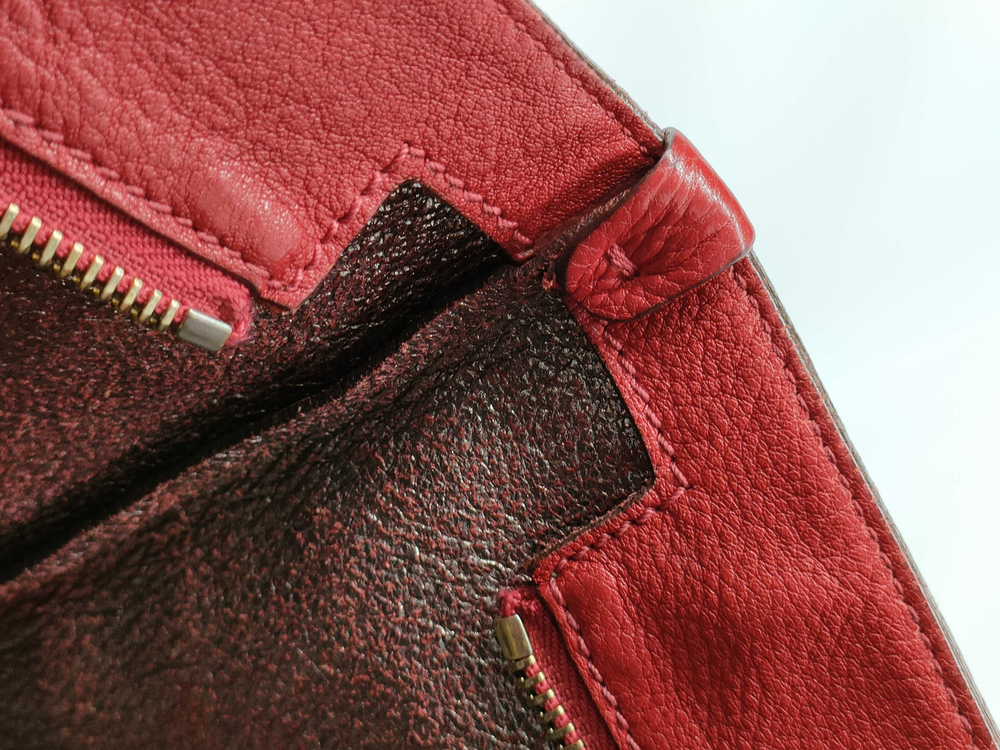 Salvatore Ferragamo Gancini Leather Tote Bag, Red