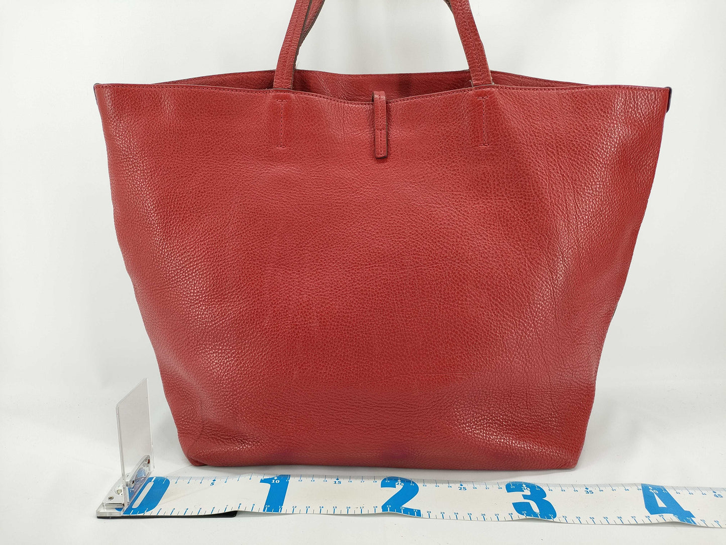 Salvatore Ferragamo Gancini Leather Tote Bag, Red