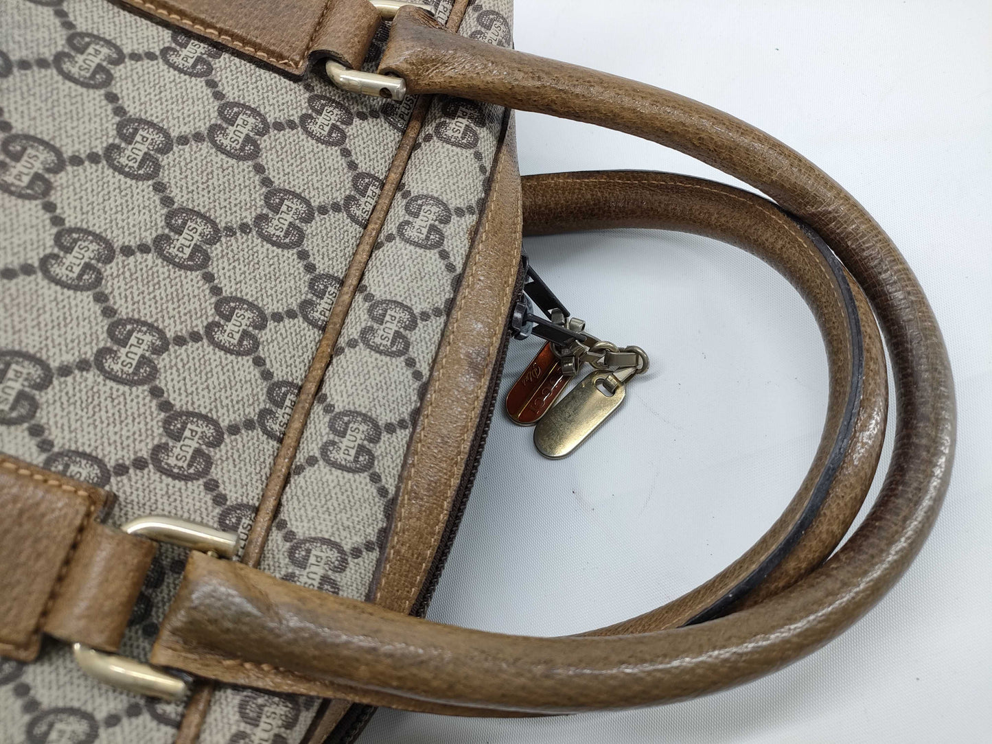 GUCCI GUCCI Old Gucci Mini Boston GG Canvas Handbag Boston Bag