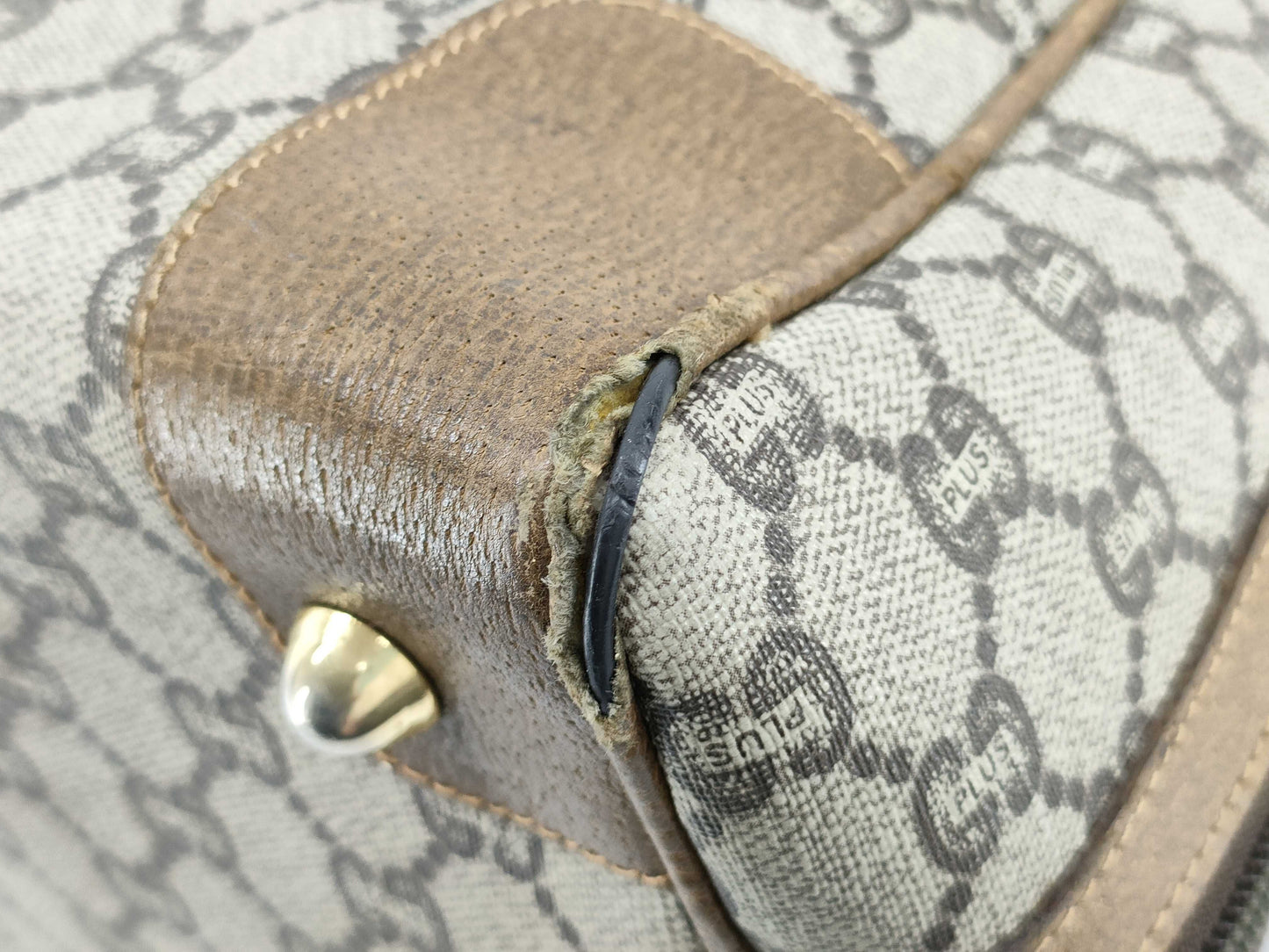 GUCCI GUCCI Old Gucci Mini Boston GG Canvas Handbag Boston Bag