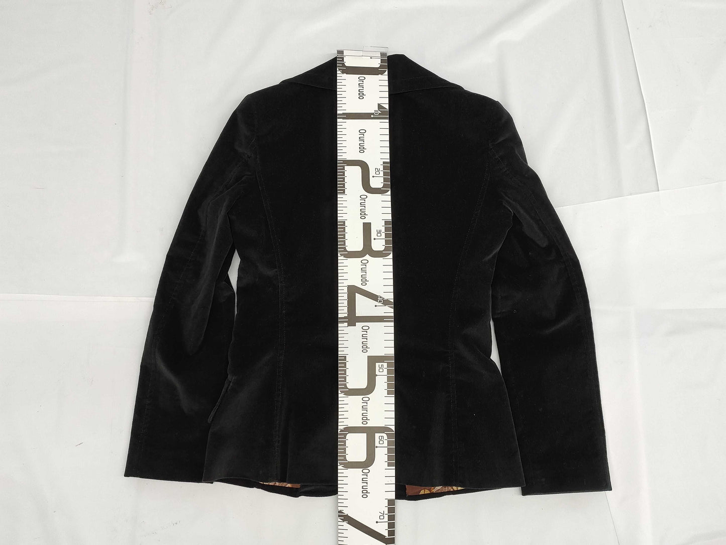 DOLCE & GABBANA Velvet Tailored Jacket, Floral Print, Black, Size 42
