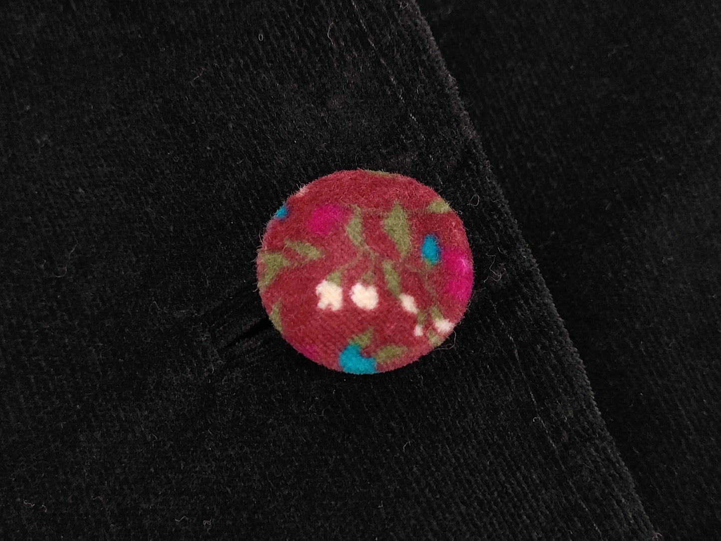 DOLCE & GABBANA Velvet Tailored Jacket, Floral Print, Black, Size 42