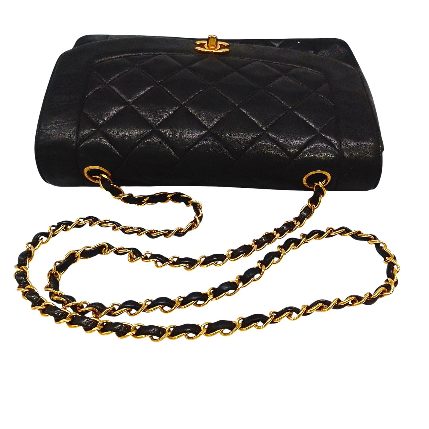 CHANEL Diana Chain Shoulder Bag with Seal Marks