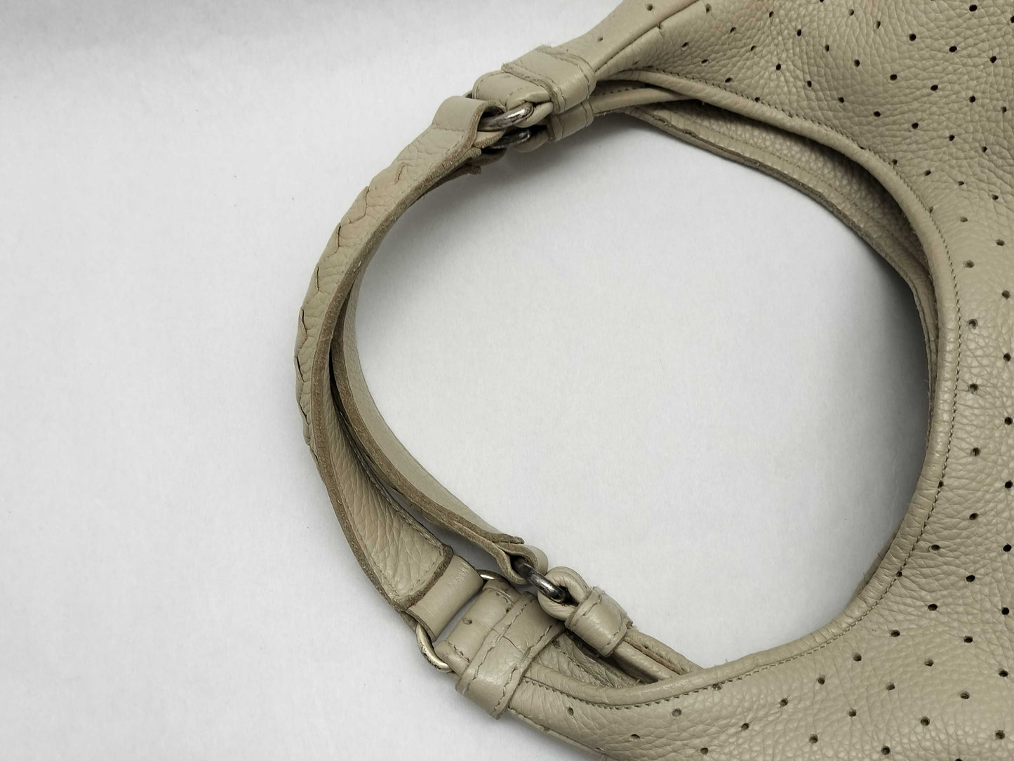 BOTTEGA VENETA Campana Hobo Bag with Perforated Intrecciato Leather Shoulder Bag
