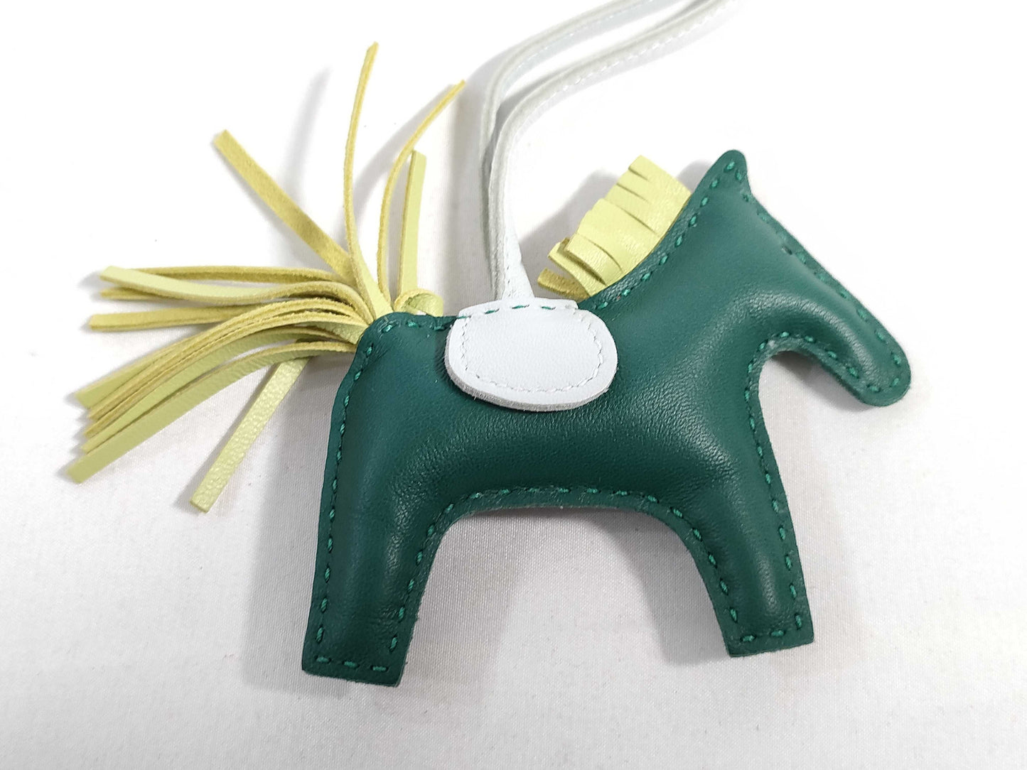 HERMES Brand New, Unused HERMES Rodeo Charm Pegasus Mint/Sesame/Blue Brume Anjou Milo U Engraved Bag Charm Other Accessories