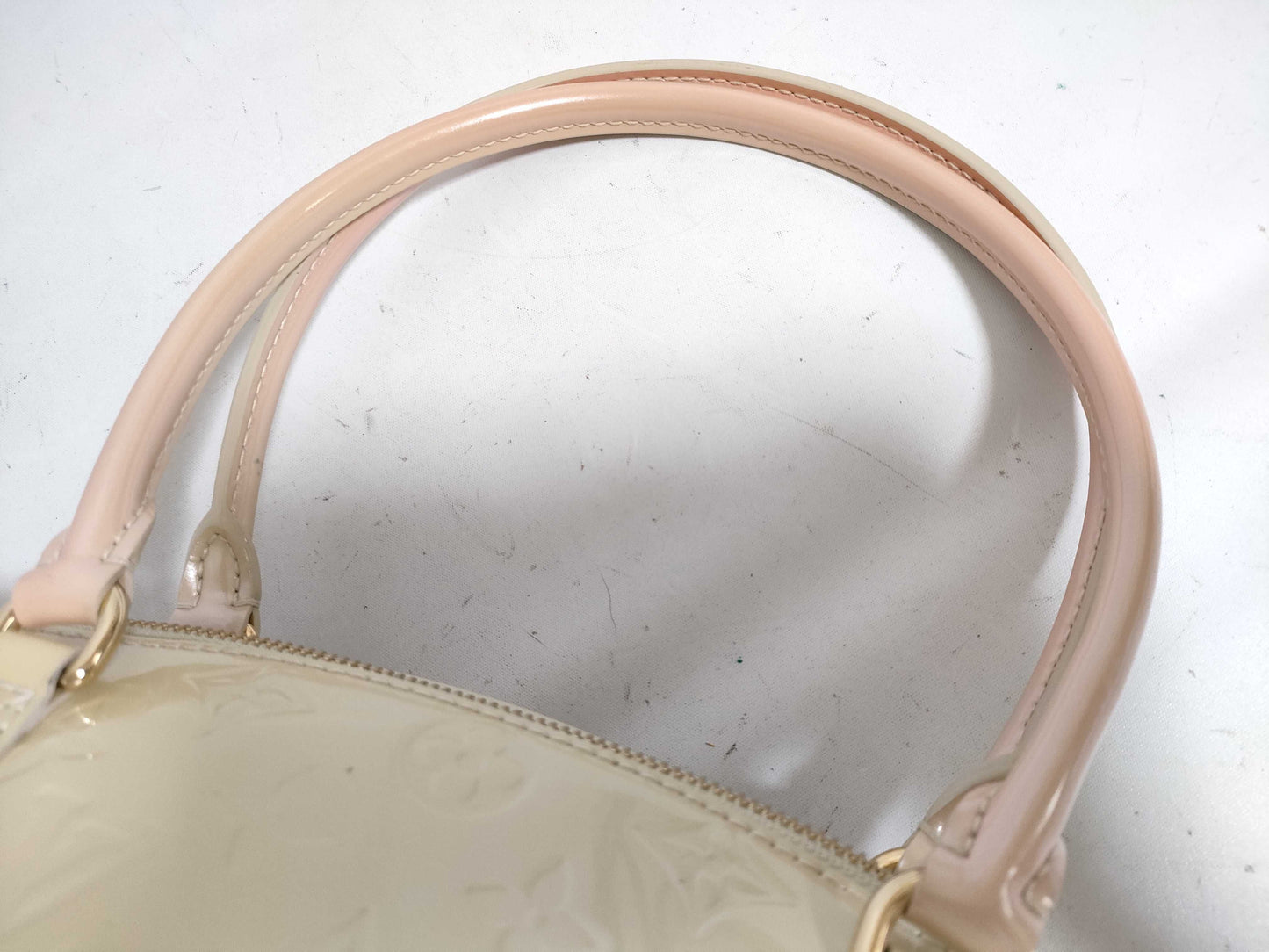LOUIS VUITTON Vernis Sherwood PM M91491 FL5110 Yellow Handbag