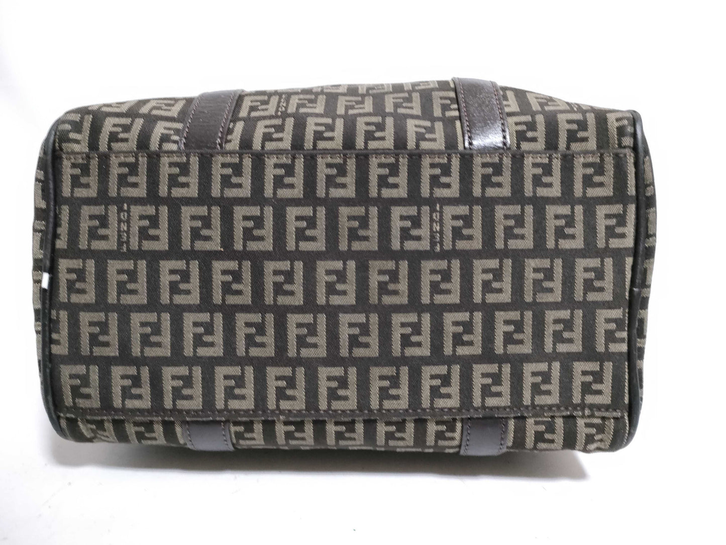 FENDI Zucchino Boston Bag in Brown Canvas with Zucca Pattern, 2035/8BL068/JQ4/058