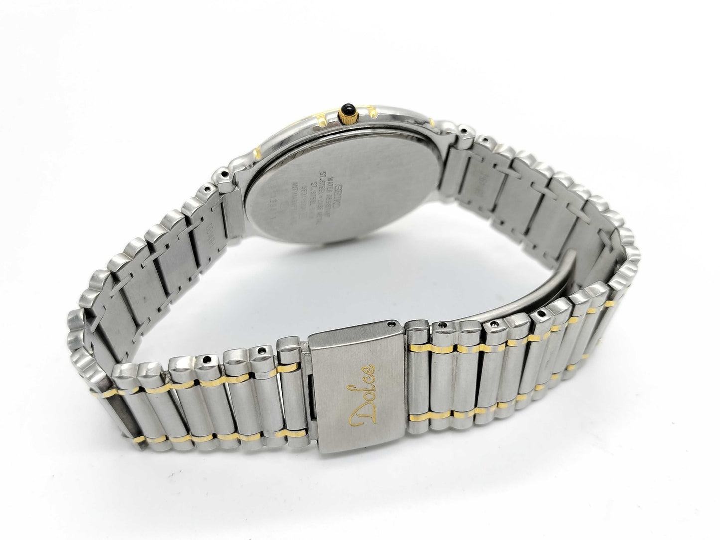SEIKO Dolce 5E31-6B20 129871 SS/QZ White Dial Non-Working/No Operational Guarantee Men's Watch