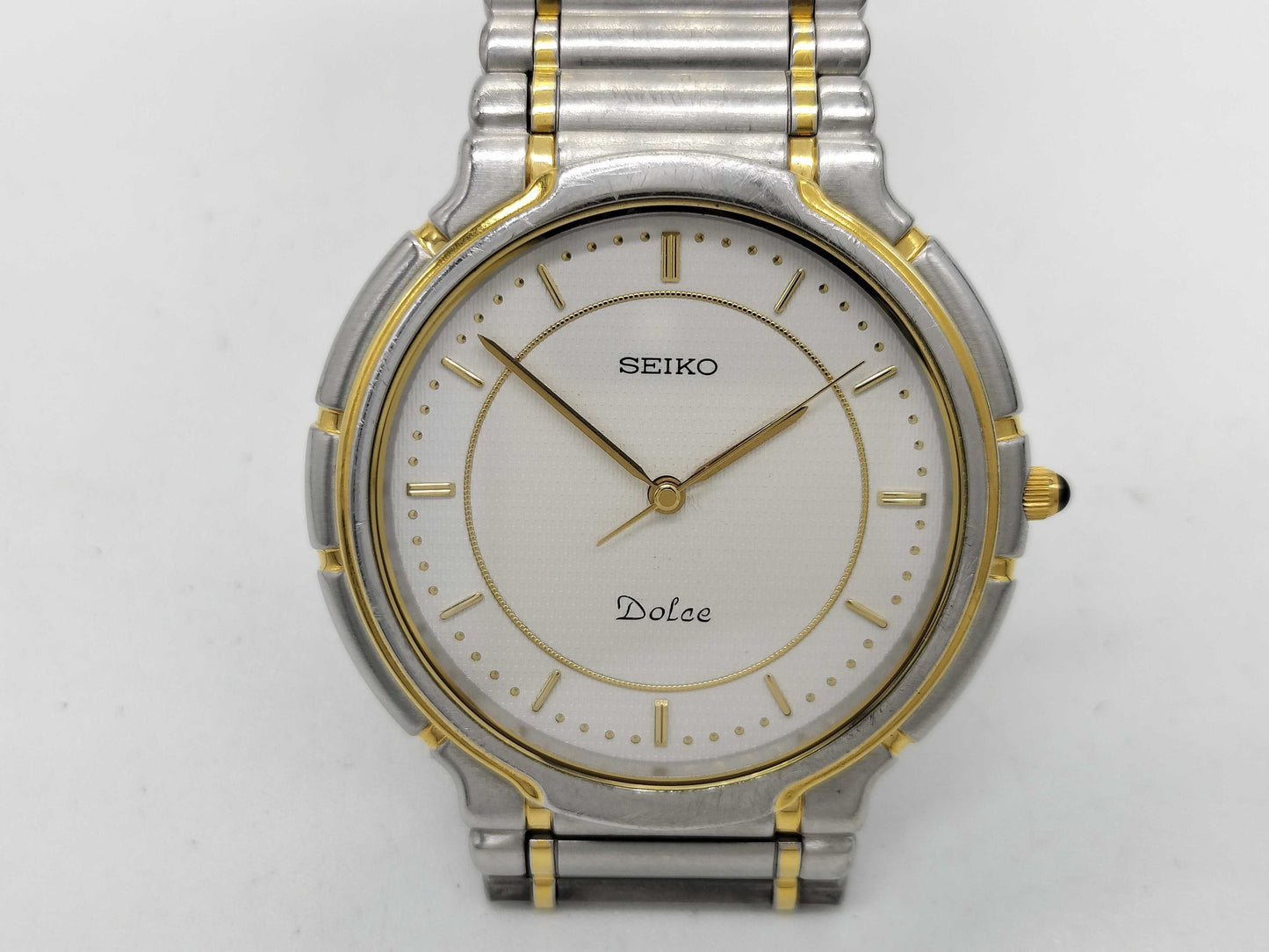 SEIKO Dolce 5E31-6B20 129871 SS/QZ White Dial Non-Working/No Operational Guarantee Men's Watch