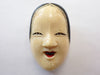 Noh Mask by Hiroyuki, Okame Otafuku, Blackened Teeth, Women's Brooch, Accessory