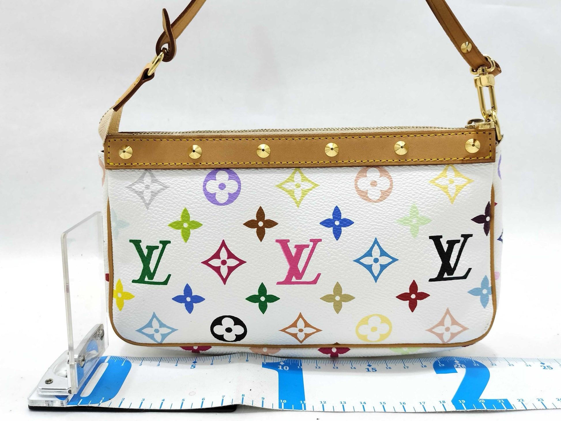 LOUIS VUITTON Multicolore Pochette Accessoires M92649 SL0043 White Pouch