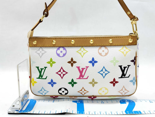 LOUIS VUITTON Multicolore Pochette Accessoires M92649 SL0043 White Pouch