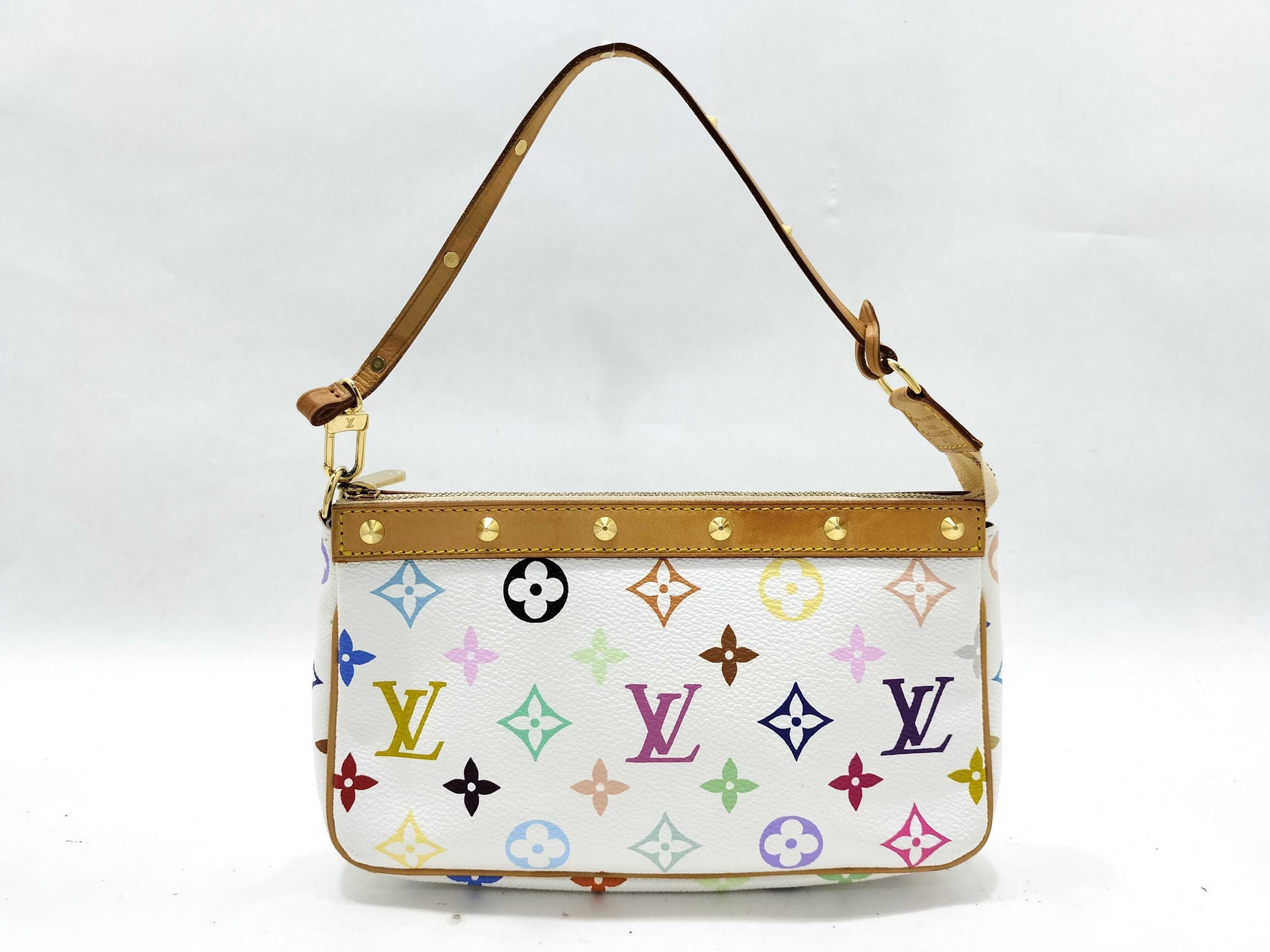 LOUIS VUITTON Multicolore Pochette Accessoires M92649 SL0043 White Pouch