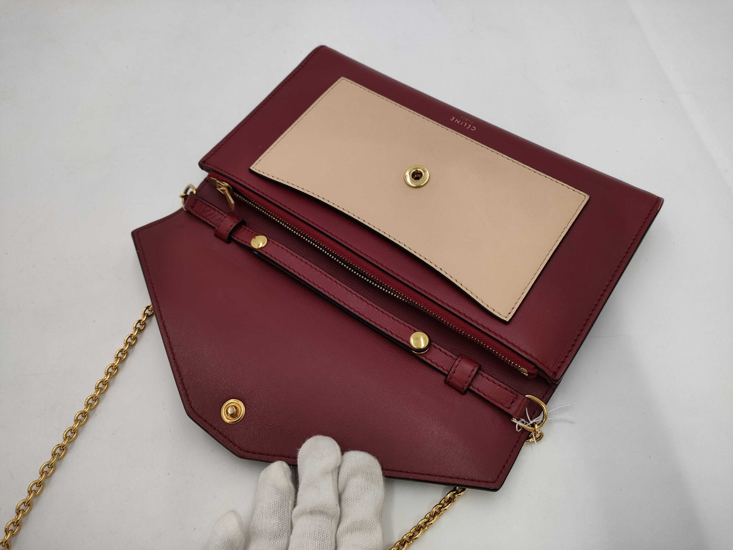 CELINE Large Flap Chain Wallet Shoulder Bag