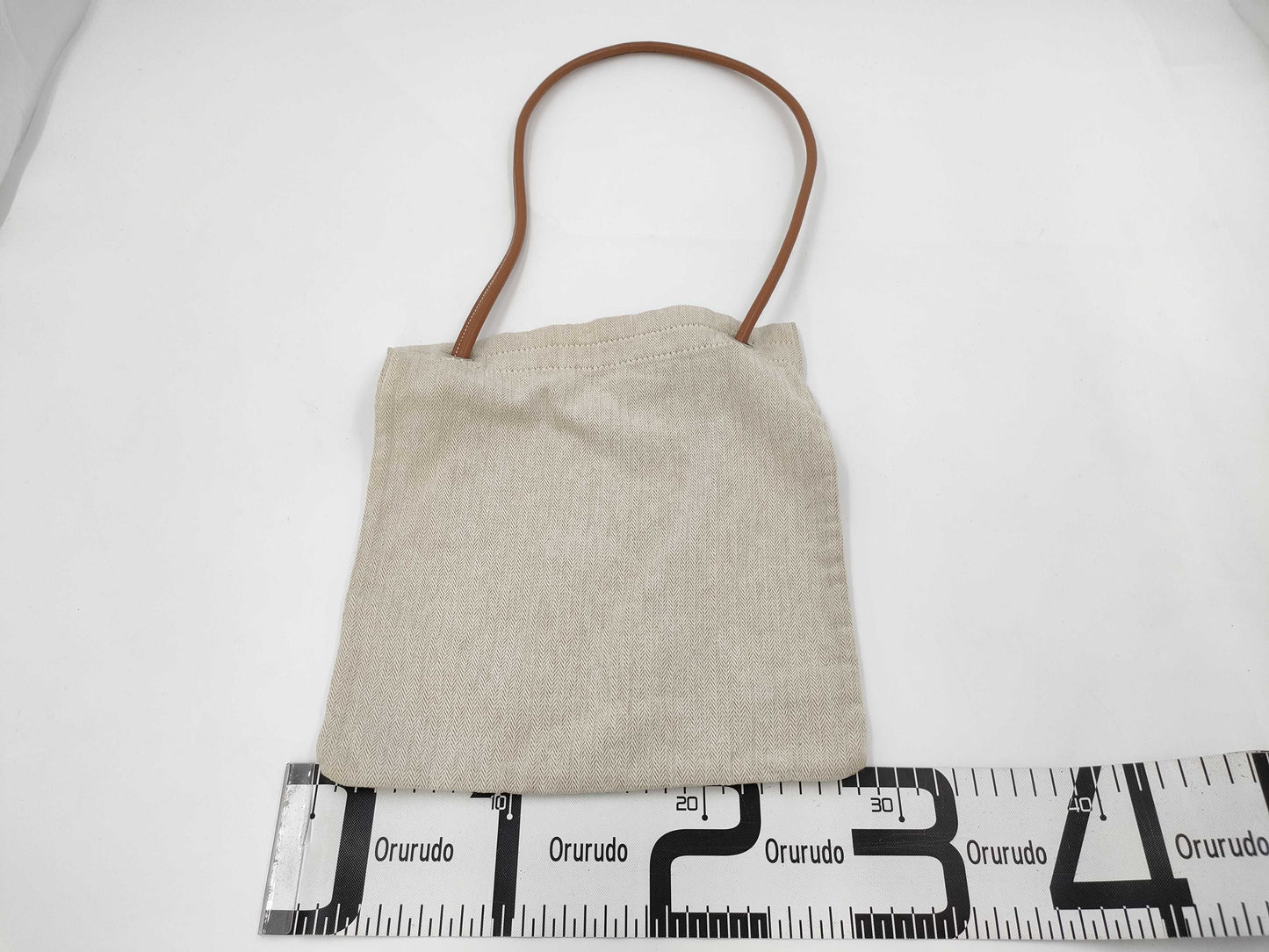 HERMES Aline Shoulder Bag Canvas Ivory