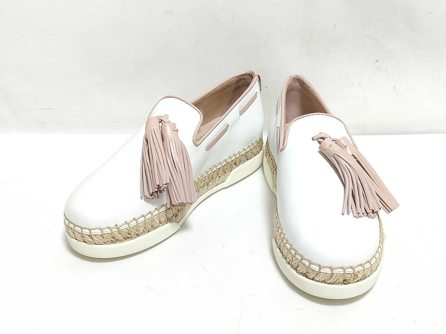TODS Tassel Espadrille Leather Loafers Women's Size 34 1/2 Sneakers