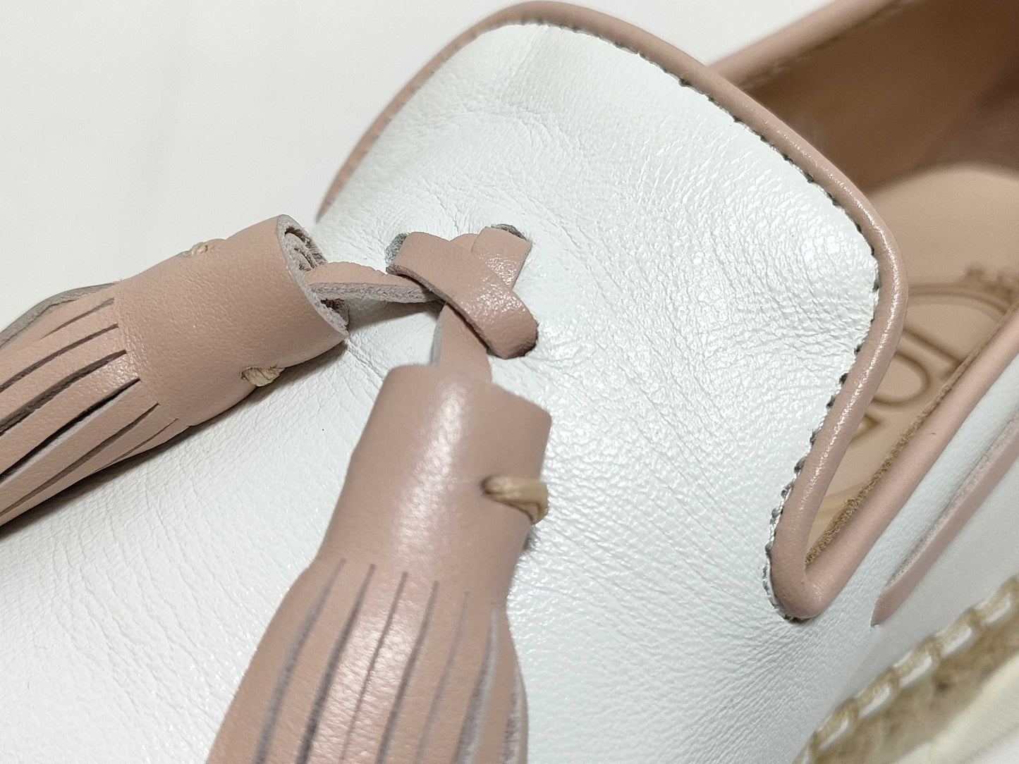 TODS Tassel Espadrille Leather Loafers Women's Size 34 1/2 Sneakers