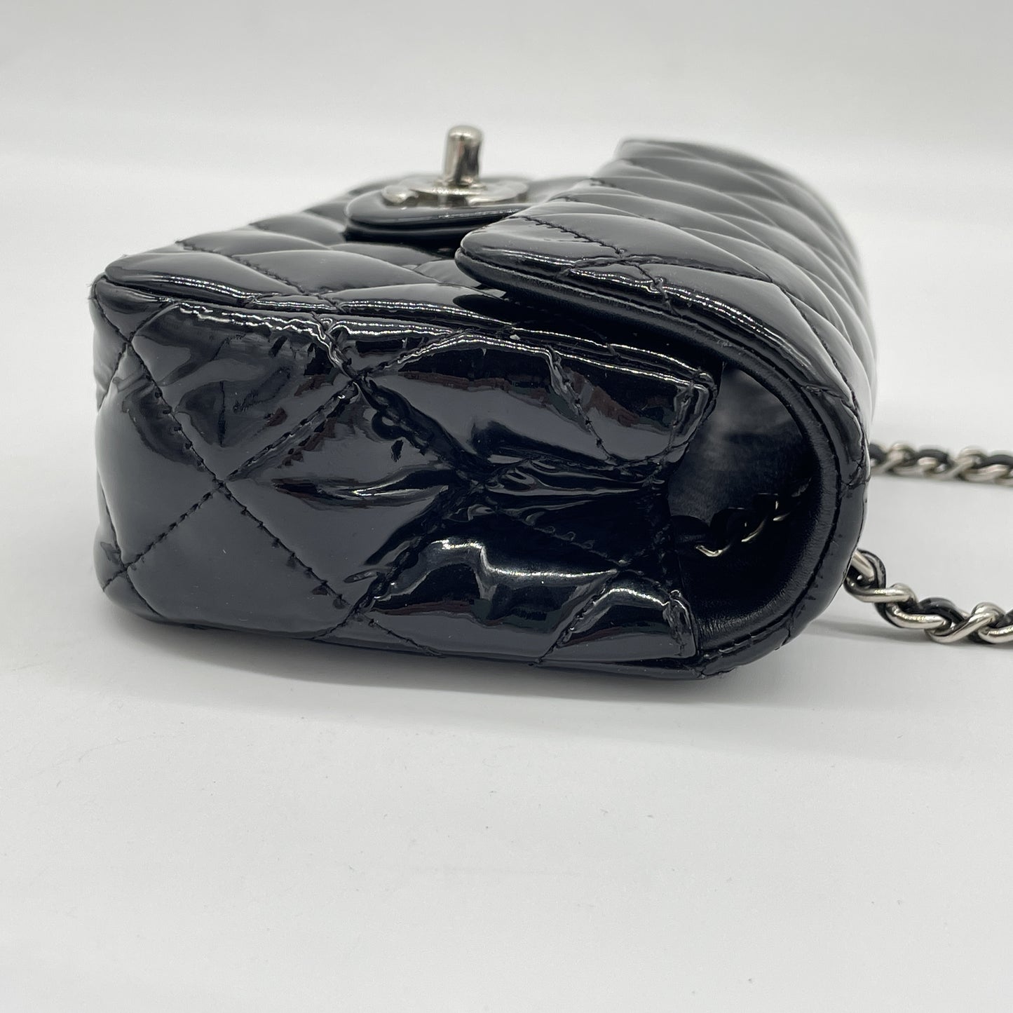 CHANEL Mini Matelasse Chain Shoulder Bag, Black, 18th Series