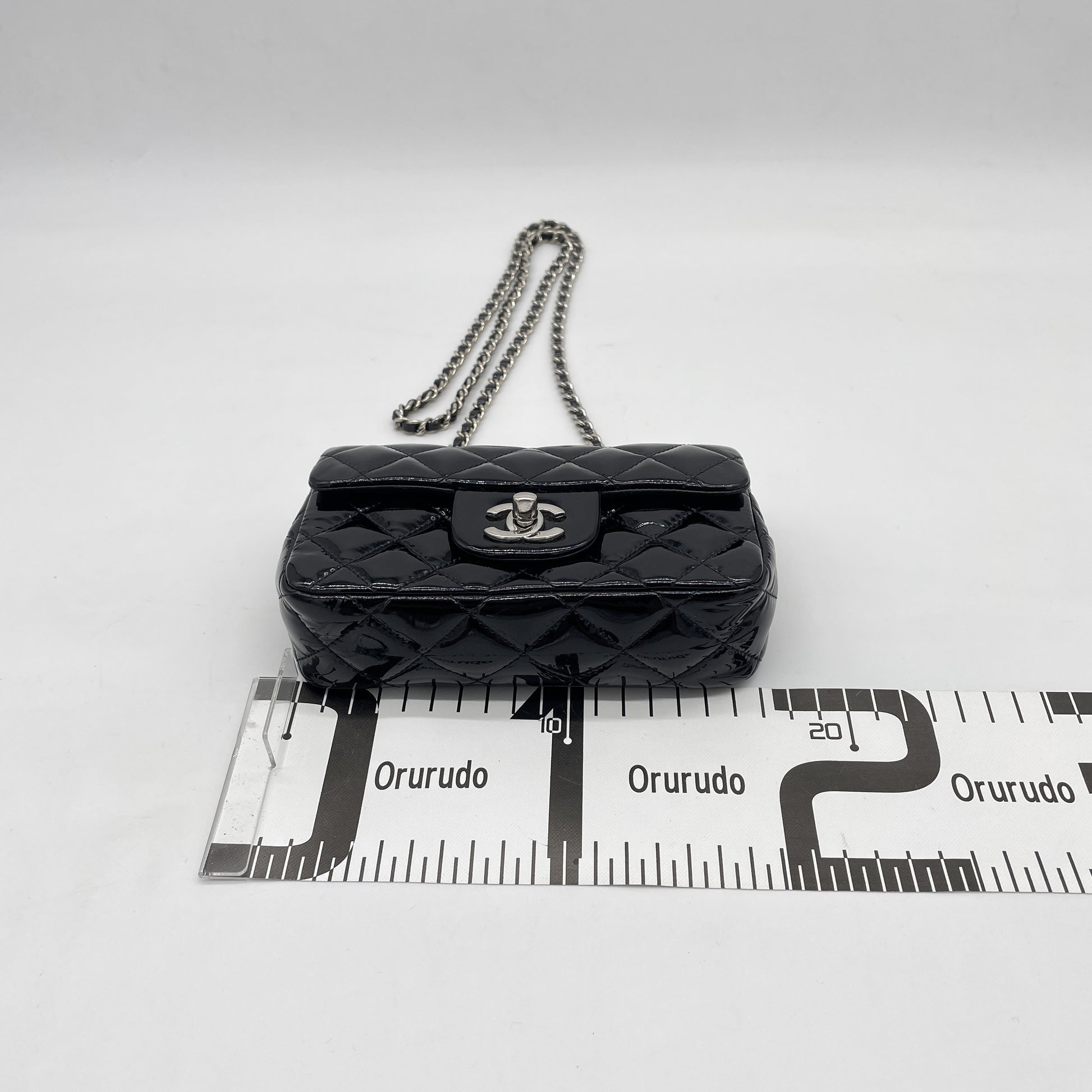 CHANEL Mini Matelasse Chain Shoulder Bag, Black, 18th Series