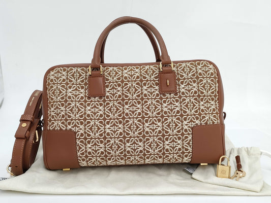 LOEWE Amazona 28 2-way Shoulder Bag with Anagram A039N08X02 Handbag
