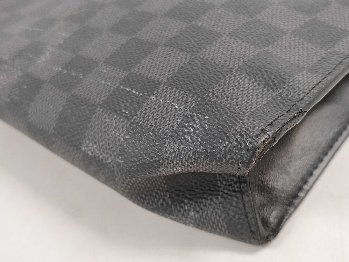 LOUIS VUITTON N41696 Damier Graphite Voyage Pochette Clutch Bag, Pouch, Document Case, Second Bag