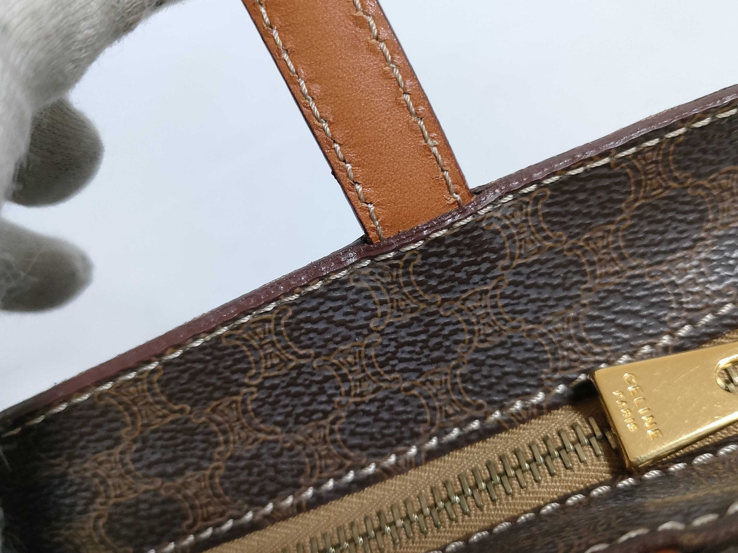 CELINE Macadam PVC Handbag MC96 Brown