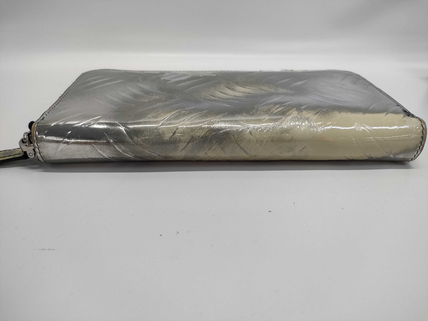 PRADA Hot Stamp Round Zip Wallet with Box