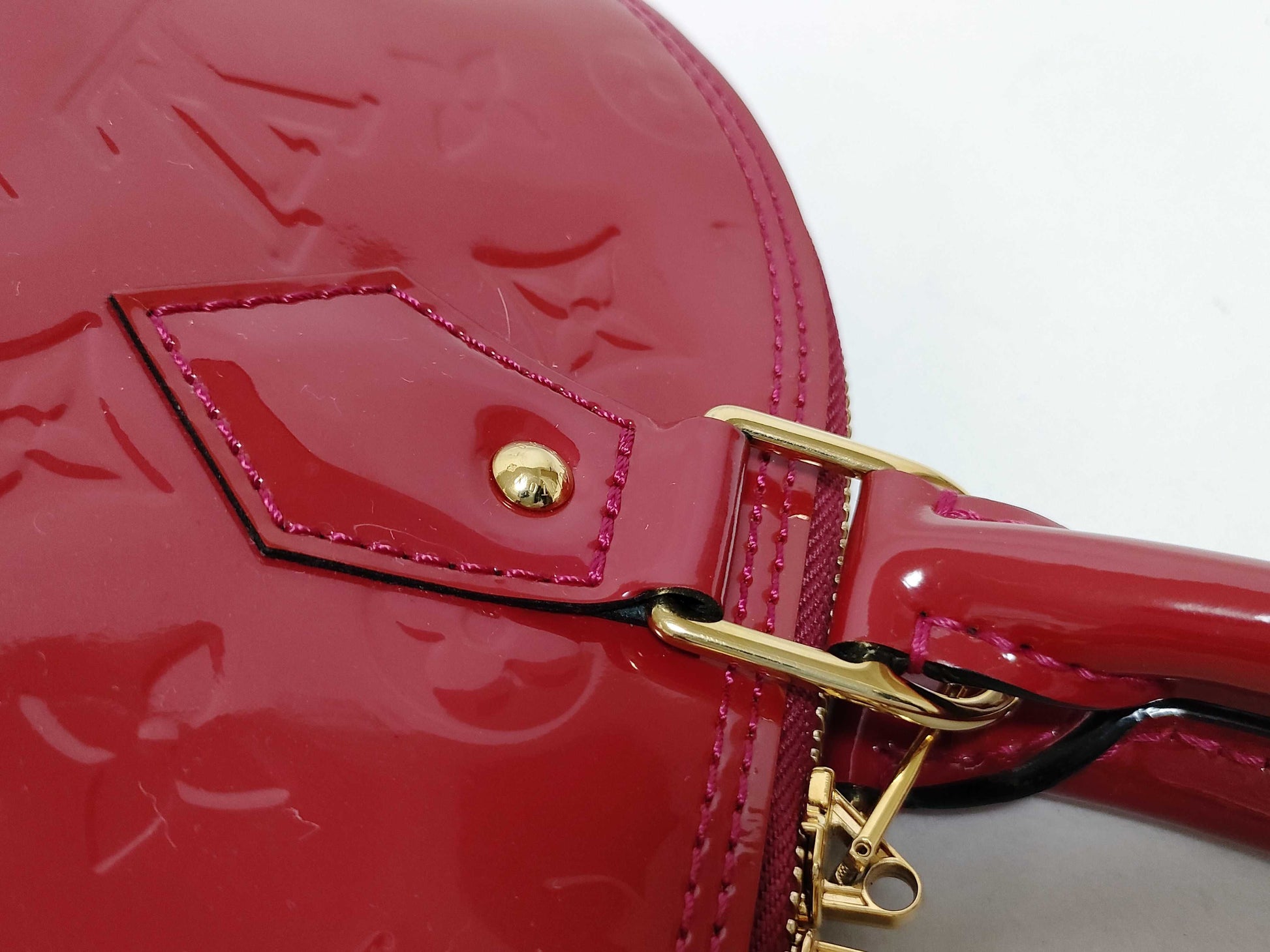 LOUIS VUITTON Vernis Alma PM Rose M91693 Handbag