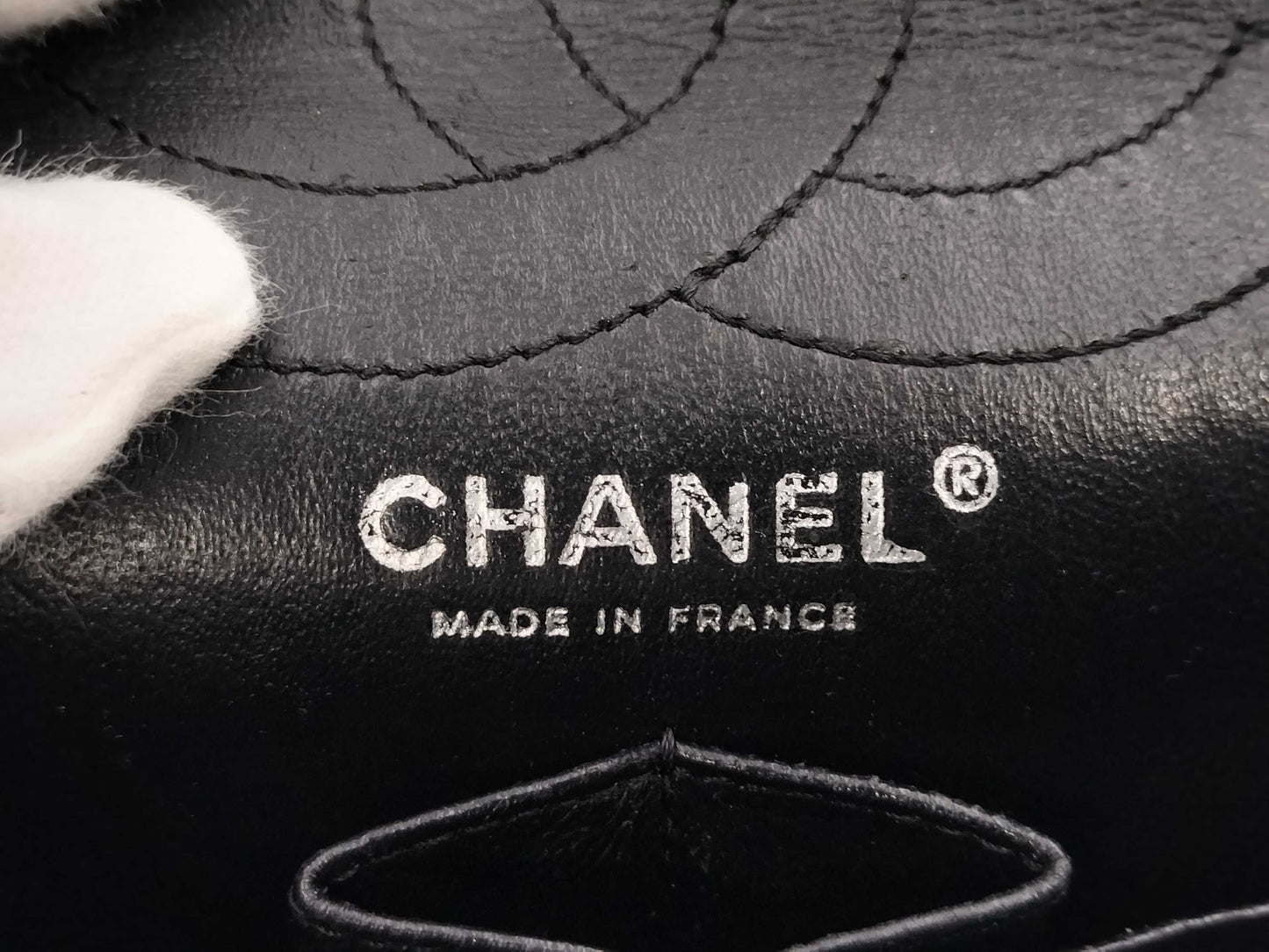 CHANEL Matelasse 2.55 Patent Leather Chain Bag, Black Shoulder Bag