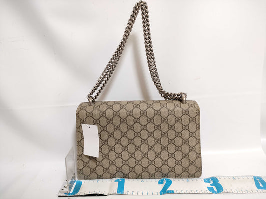GUCCI GG Supreme Dionysus Chain Shoulder Bag, Beige