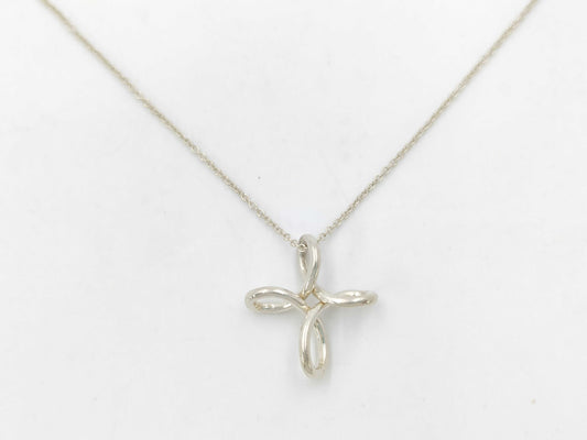 Tiffany&Co. Tiffany Necklace Open Cross 925