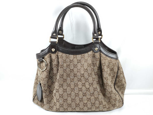 GUCCI GG Canvas 211944 Sukey Handbag