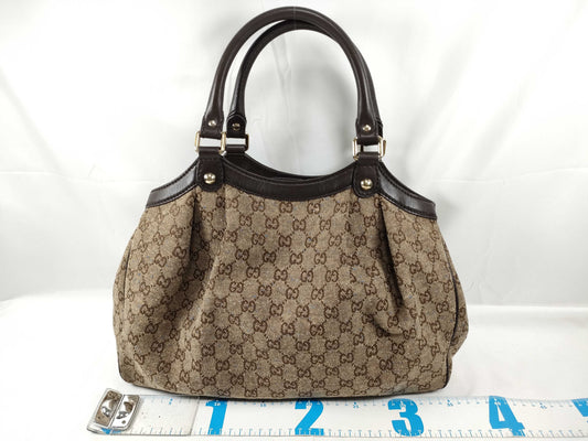 GUCCI GG Canvas 211944 Sukey Handbag